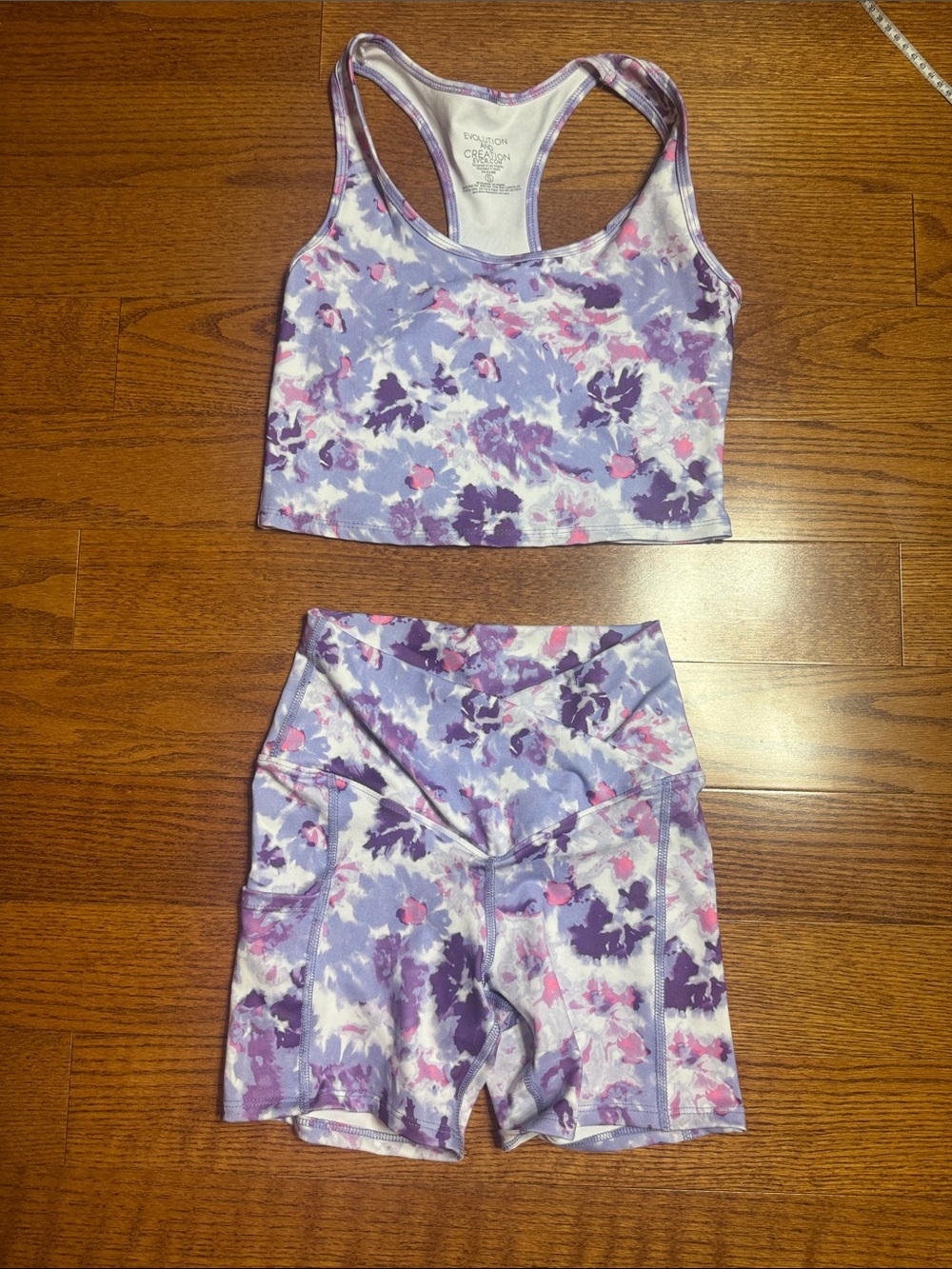 Sz Small Evolution and Creation Purple & Pink  Active Top